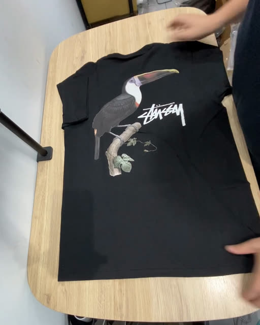 Stussy 24 大嘴鳥 短袖 黑色 S號