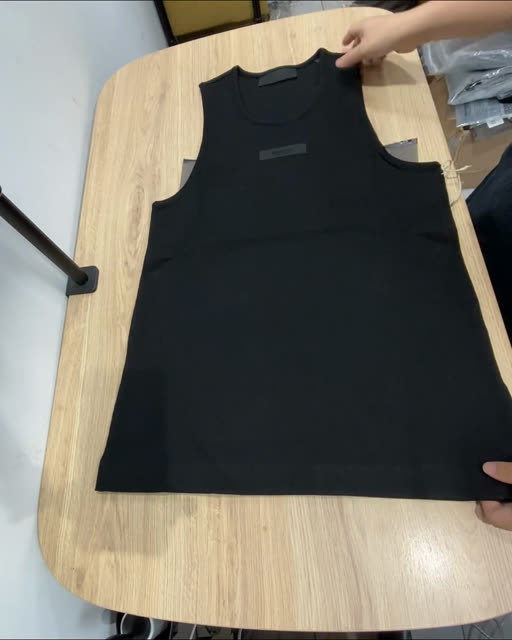 Essentials 24SS 羅紋布料 坦克背心 黑色 XXS