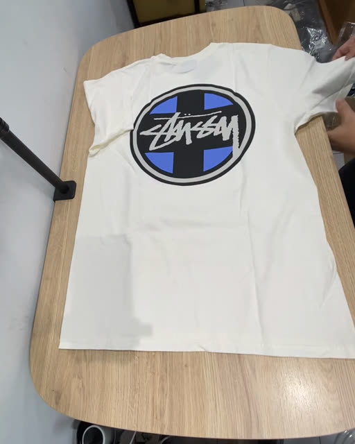 Stussy 25 十字圓盤 短袖 自然白 S