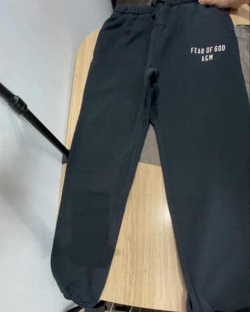 Essentials 24FW A&M 重磅 棉長褲 黑 XS號