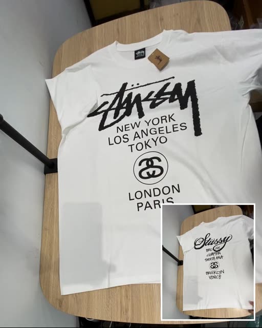 Stussy 世界巡迴 短袖 白色 L