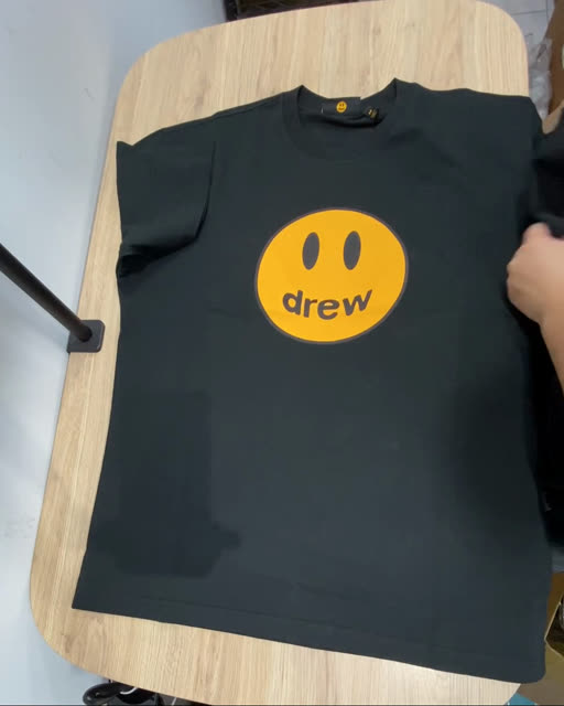 Drew House 經典笑臉 黑 短袖 M