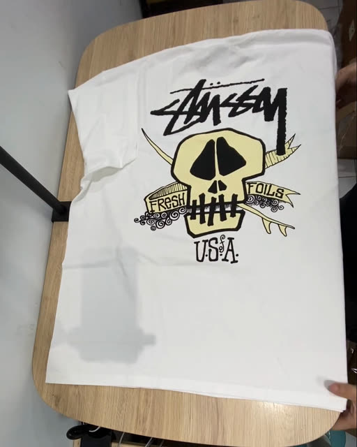 Stussy 26FW 骷髏頭 短袖 白色 2XL